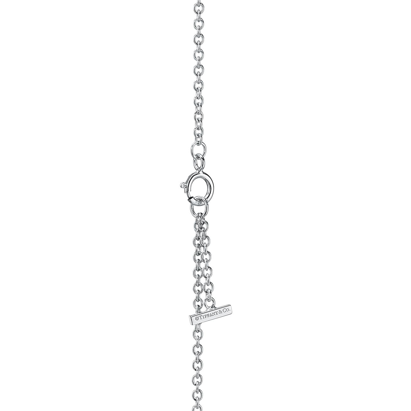 Tiffany T Smile Chain Bracelet in White Gold with Yellow