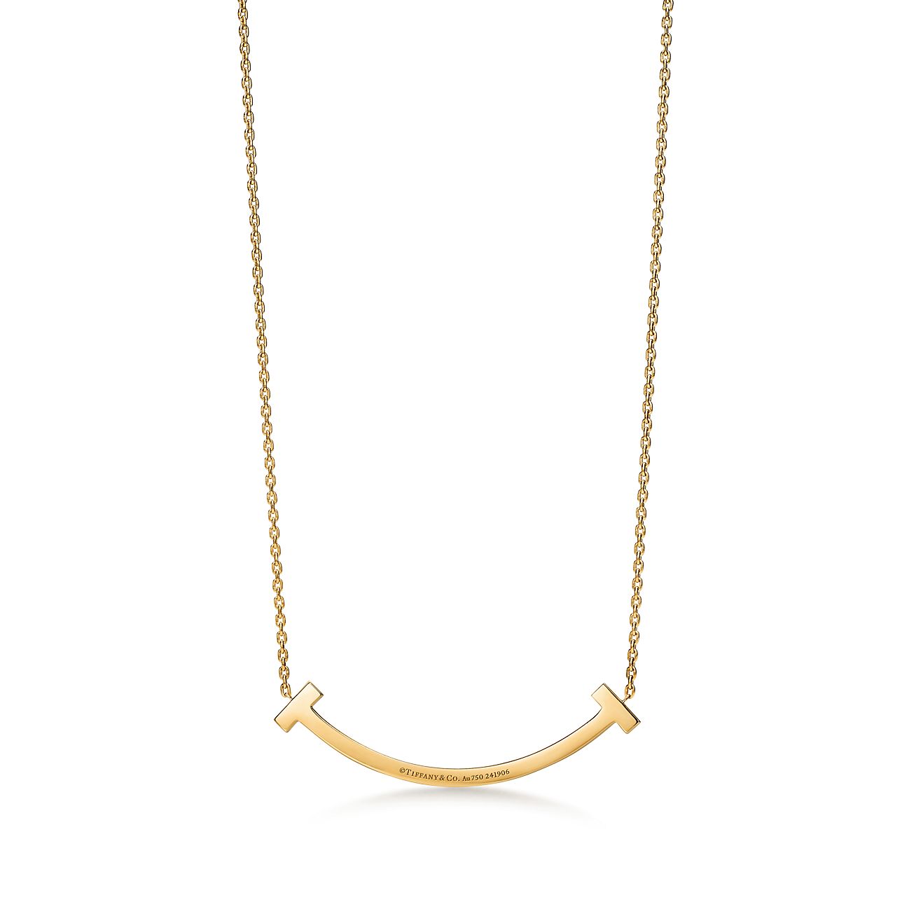Tiffany T Smile Medium Pendant in Yellow Gold | Tiffany & Co. CA