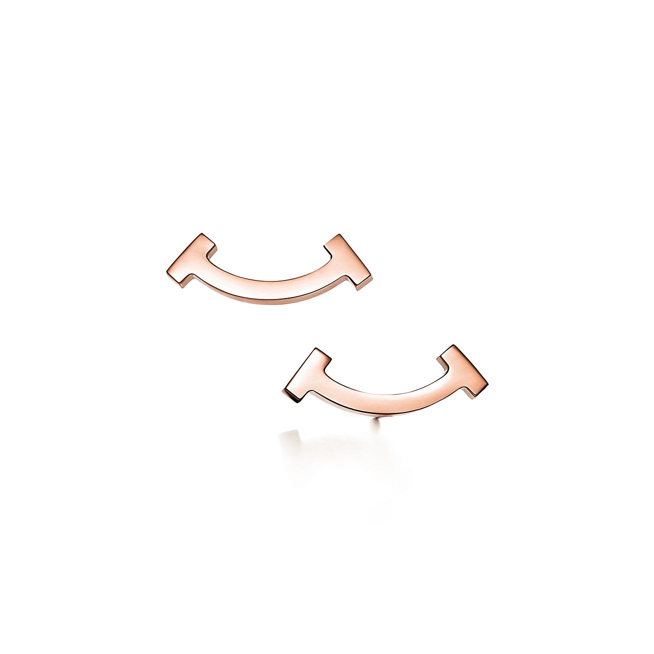 Tiffany T Smile Mini Earrings in Rose Gold | Tiffany & Co. CA