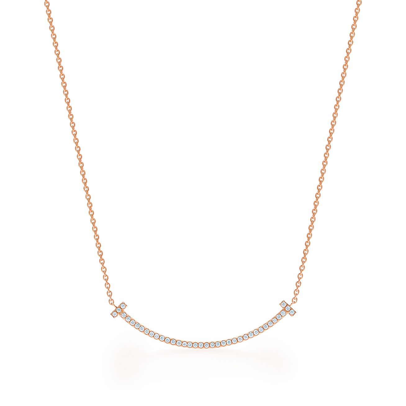 Tiffany T Smile Pendant in Rose Gold 