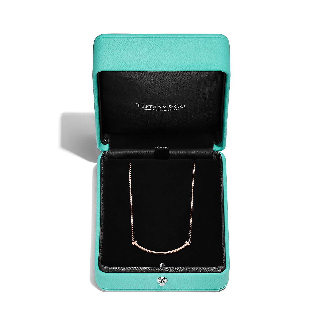 Tiffany T Smile Pendant in Rose Gold, Small | Tiffany & Co. CA