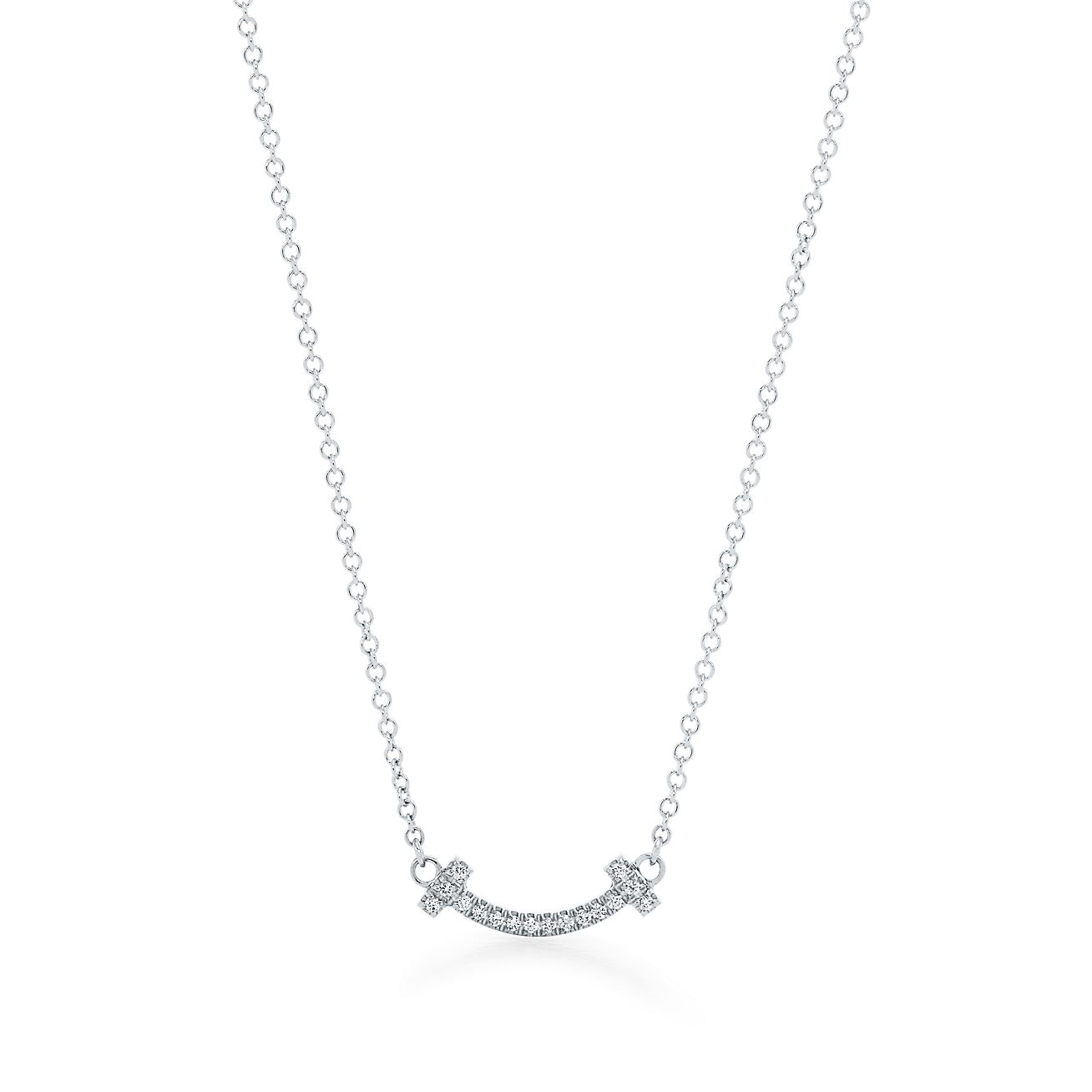 tiffany t smile necklace silver