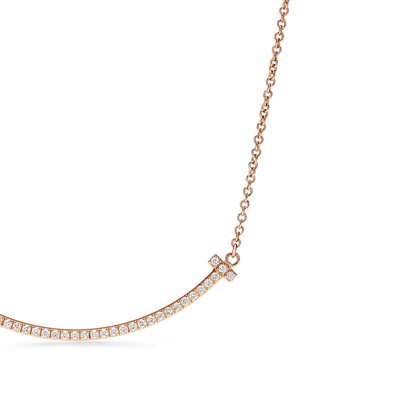 tiffany gold necklace with small diamond