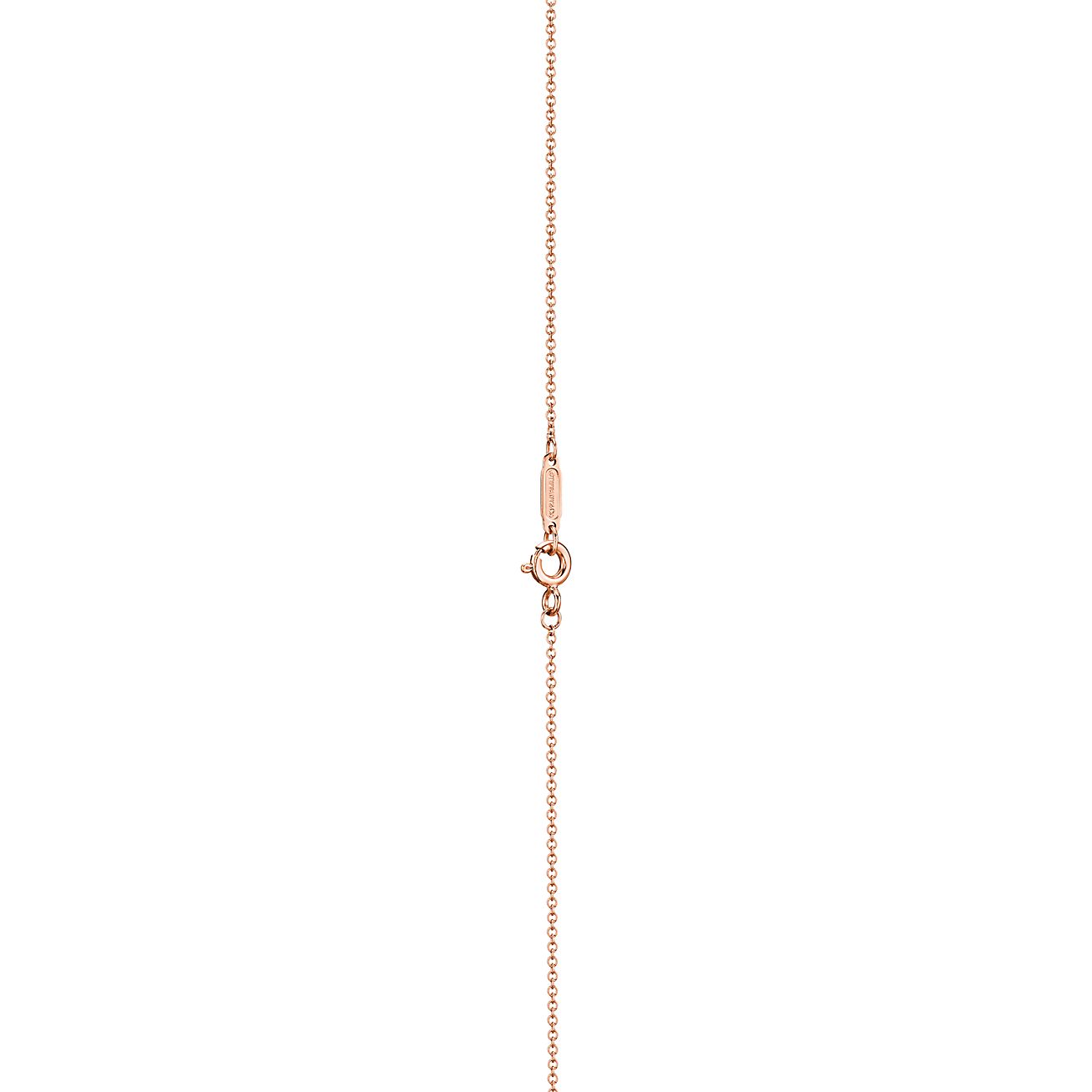 tiffany smile necklace rose gold