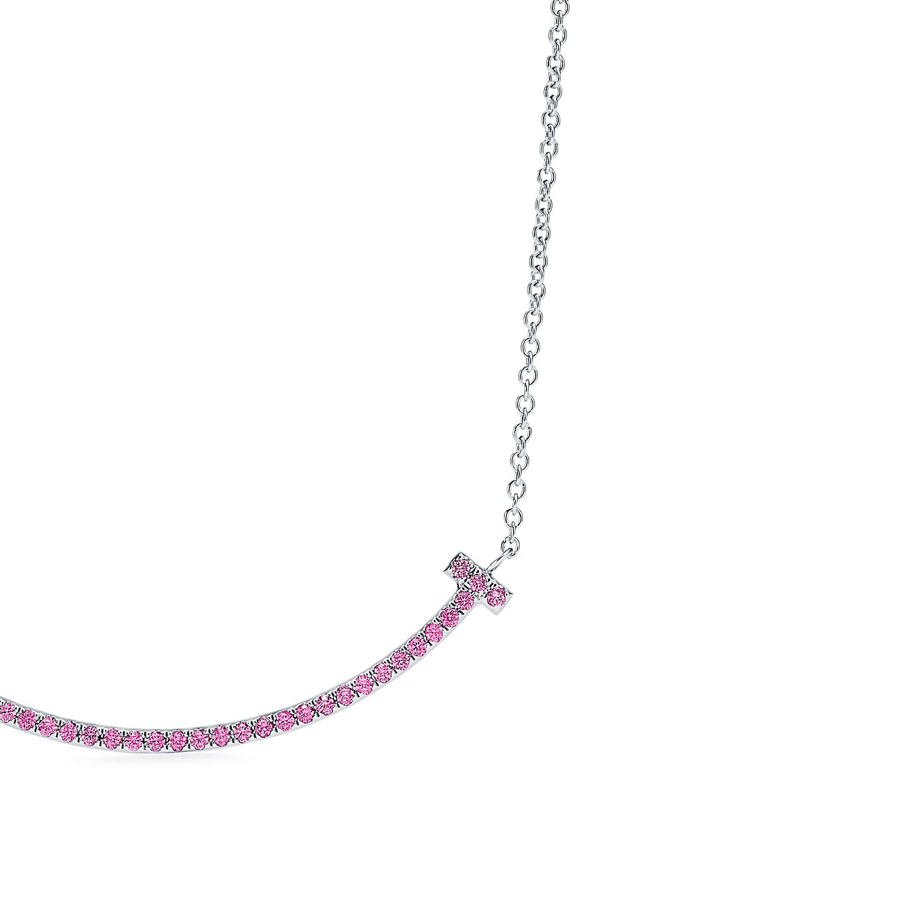 TIFFANY and CO. Soleste Pink Sapphire Diamond Platinum Pendant Necklace For  Sale at 1stDibs | light pink tiffany necklace, pink sapphire necklace  tiffany, baby pink tiffany necklace
