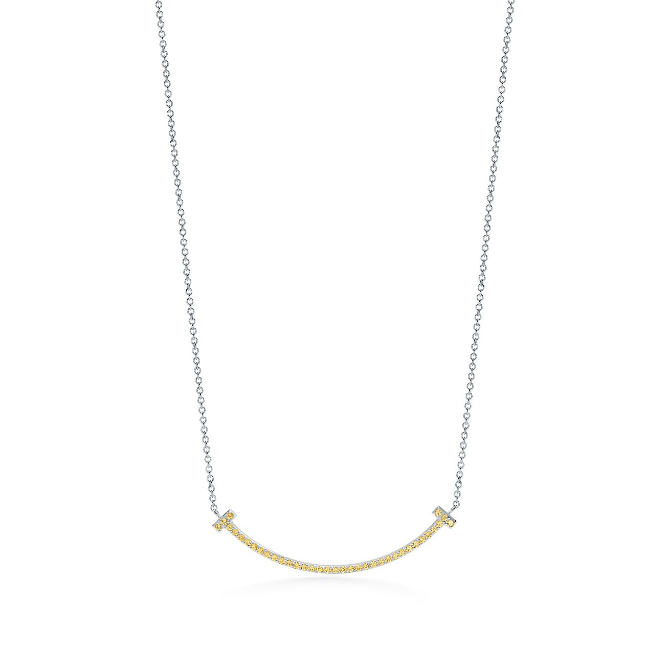 Tiffany smile t necklace clearance