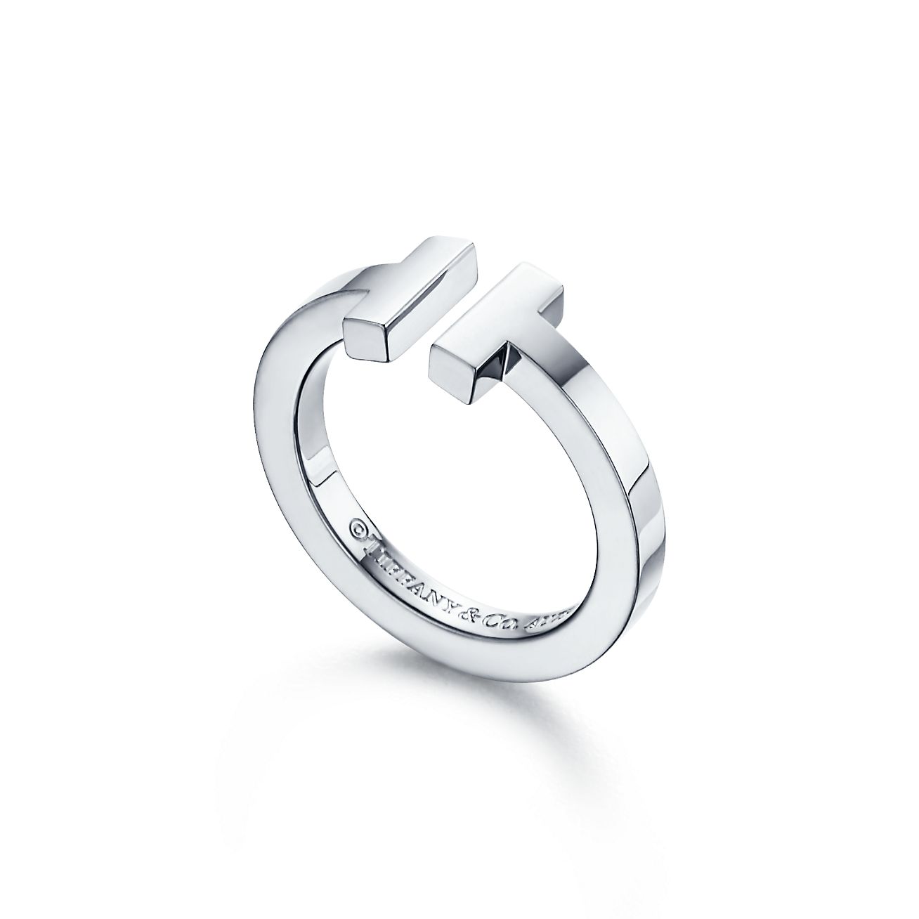 tiffany t square ring white gold