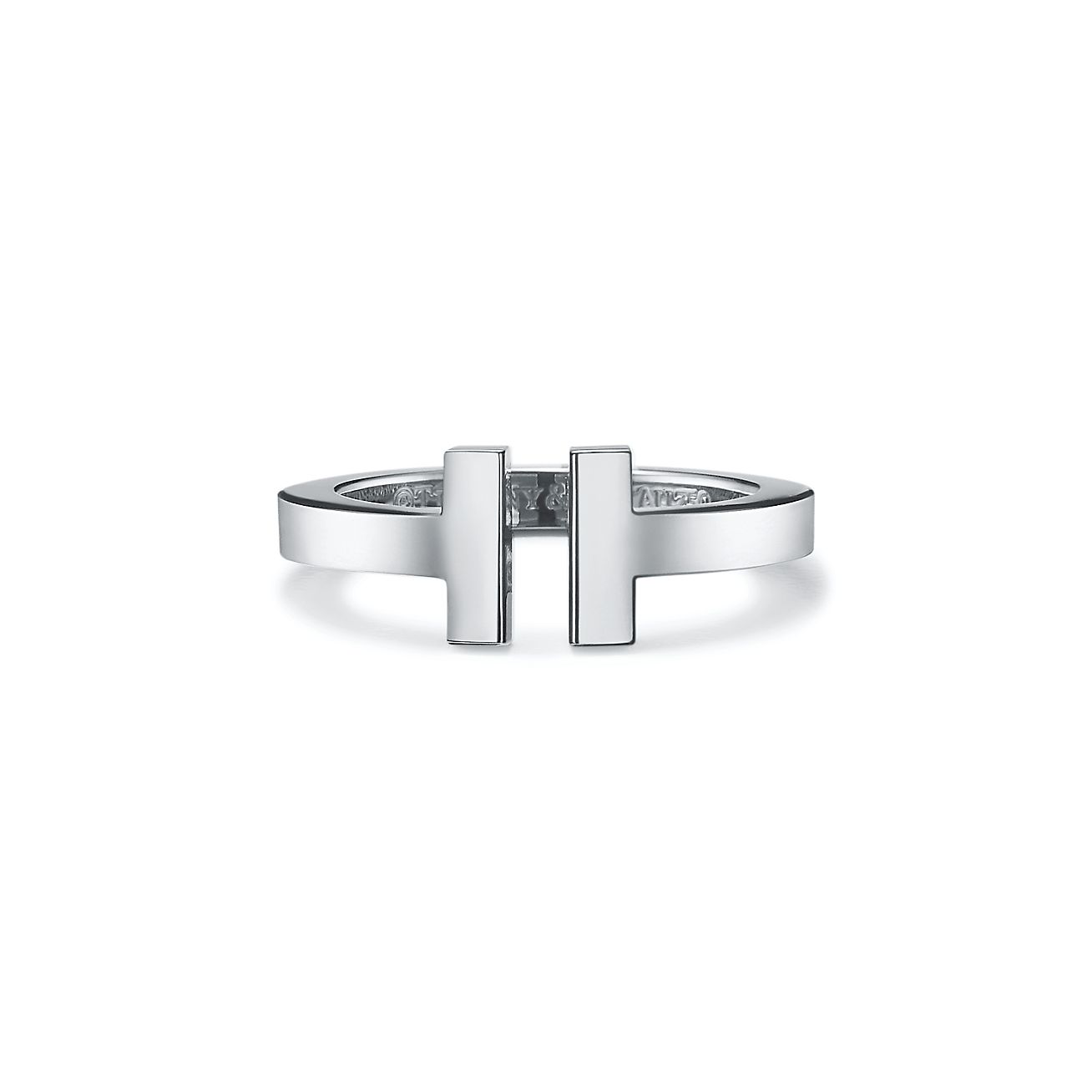 Tiffany T Square Ring in White Gold 
