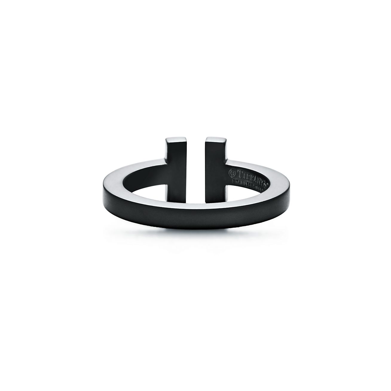 Tiffany T Square Ring in Black-coated 