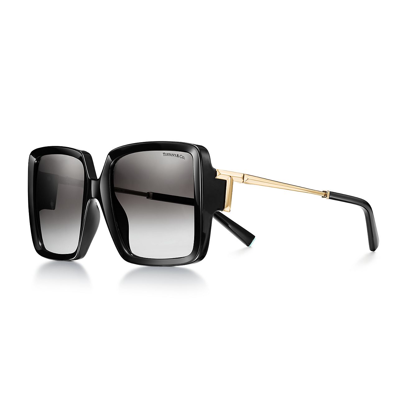 Tiffany T Sunglasses in Black Acetate with Gray Gradient Lenses | Tiffany &  Co.