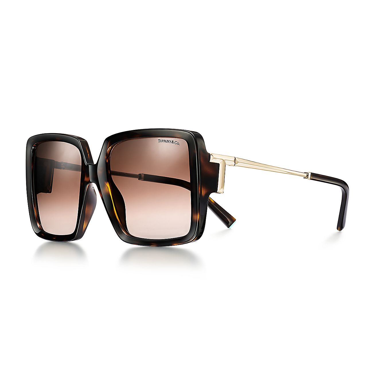 Tiffany T Sunglasses in Tortoise Acetate with Brown Gradient Lenses