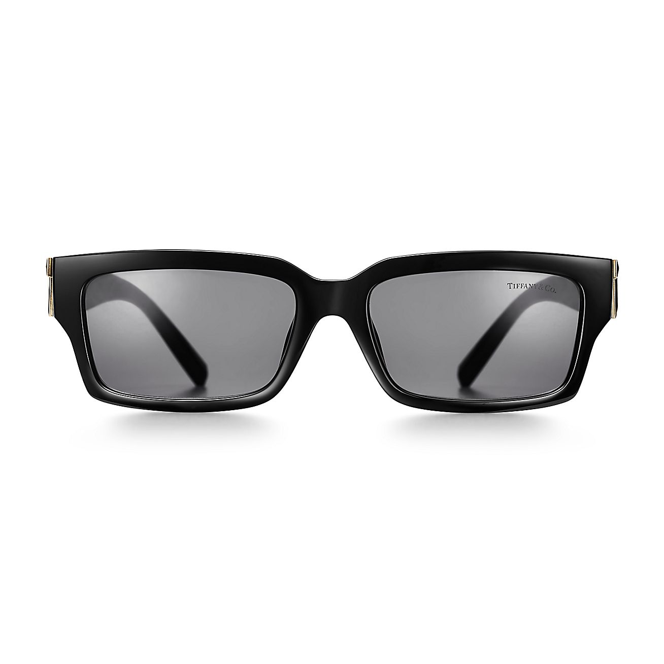 Tiffany T Sunglasses in Black Acetate with Dark Gray Lenses  display picture 2