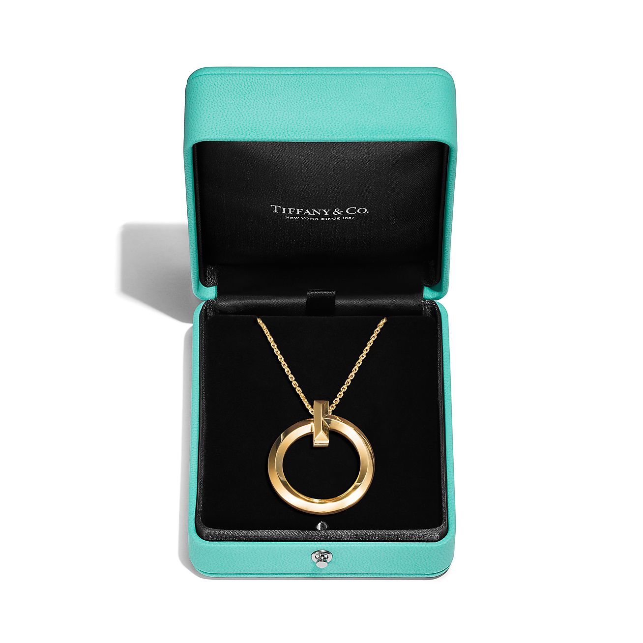 Tiffany & Co. 18k Gold 1837 Circle Pendant Necklace - Yoogi's Closet