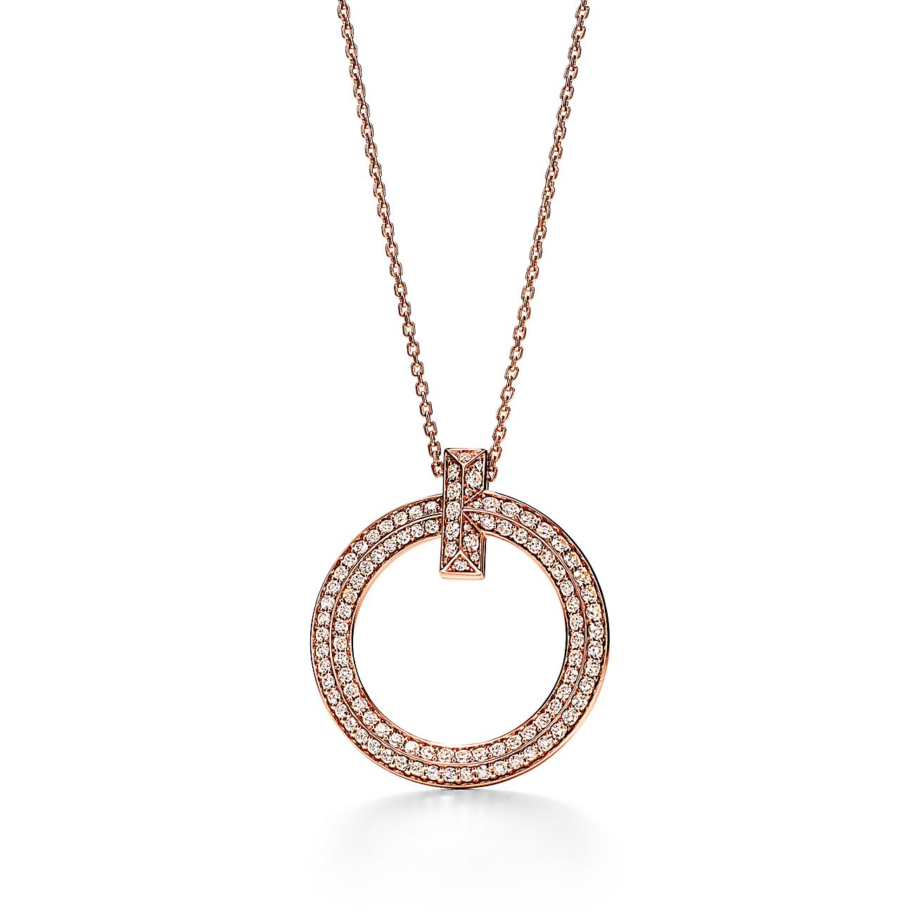 Tiffany Soleste Pendant in 18K Rose Gold with Diamonds