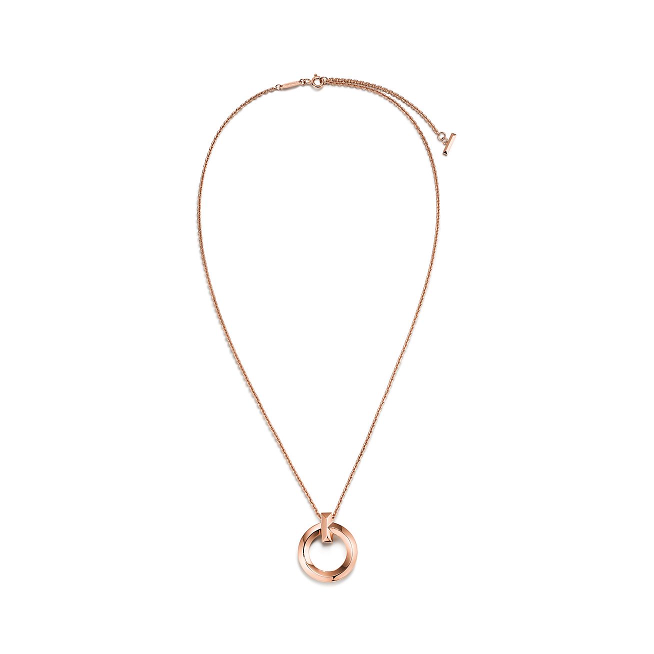 Gold circle sale necklace tiffany