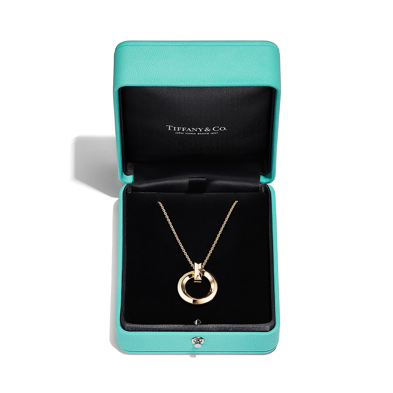 Tiffany T T1 Circle Pendant in Yellow Gold, Small - Alternate shot 1 - Alternate shot 2 - Alternate shot 3 - Alternate shot 4
