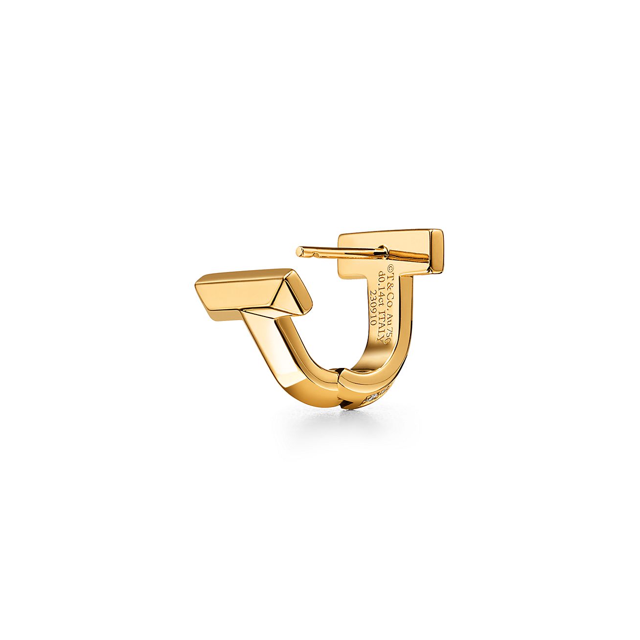 Tiffany T T1 Half Pavé Diamond Huggie Earrings