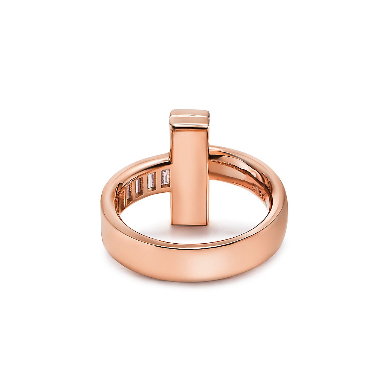 Tiffany T T1 Rose Gold Ring with Diamonds
