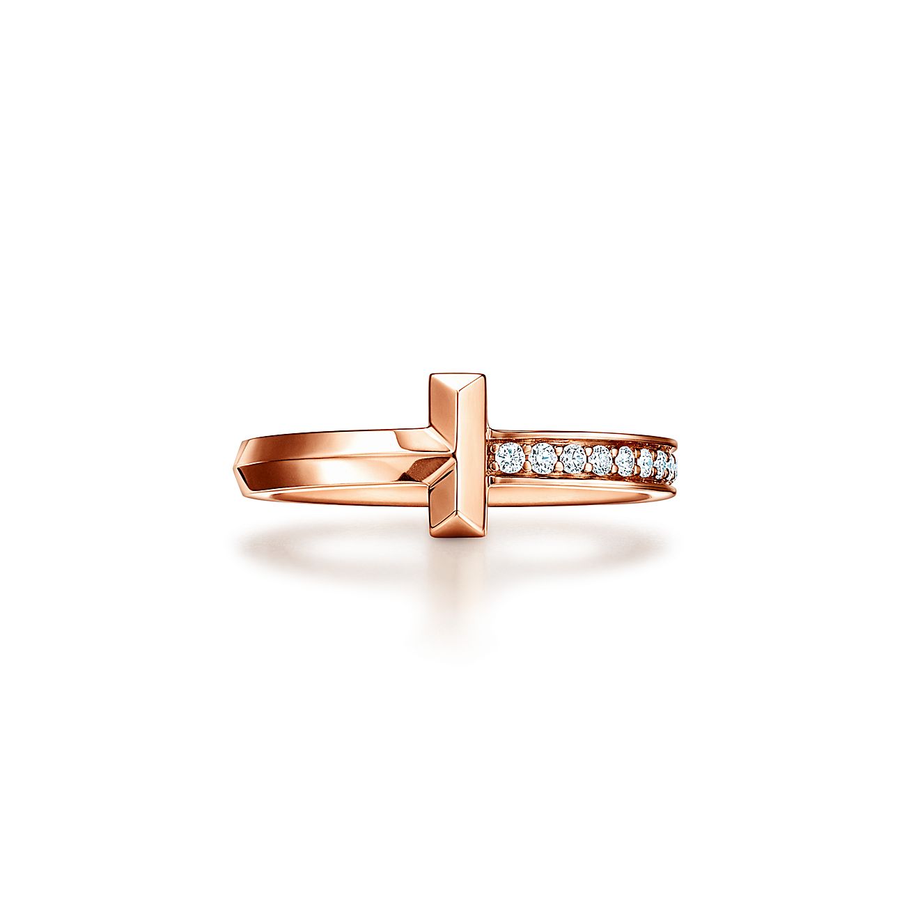 Tiffany T T1 Ring in Rose Gold with 