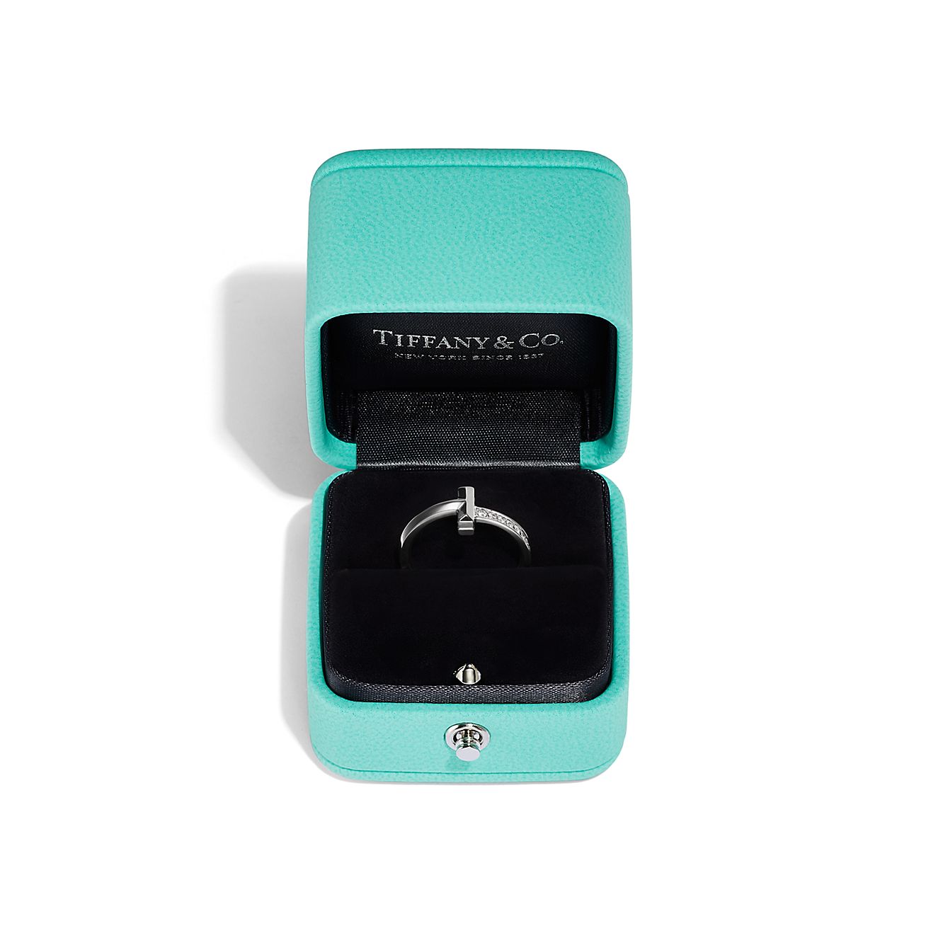 Tiffany T T1 Ring in White Gold with Diamonds | Tiffany & Co