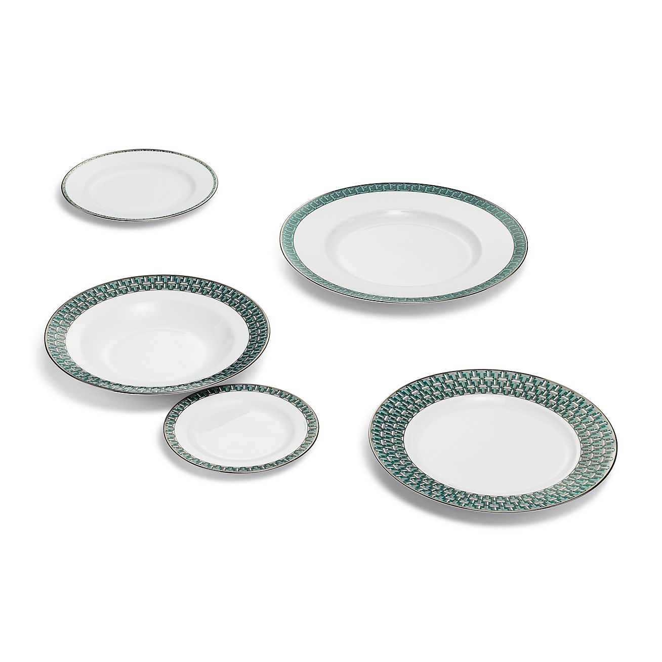 Tiffany & Co. トゥルーボウル Tiffany T True Bowl with a Hand-painted Platinum Rim | Tiffany