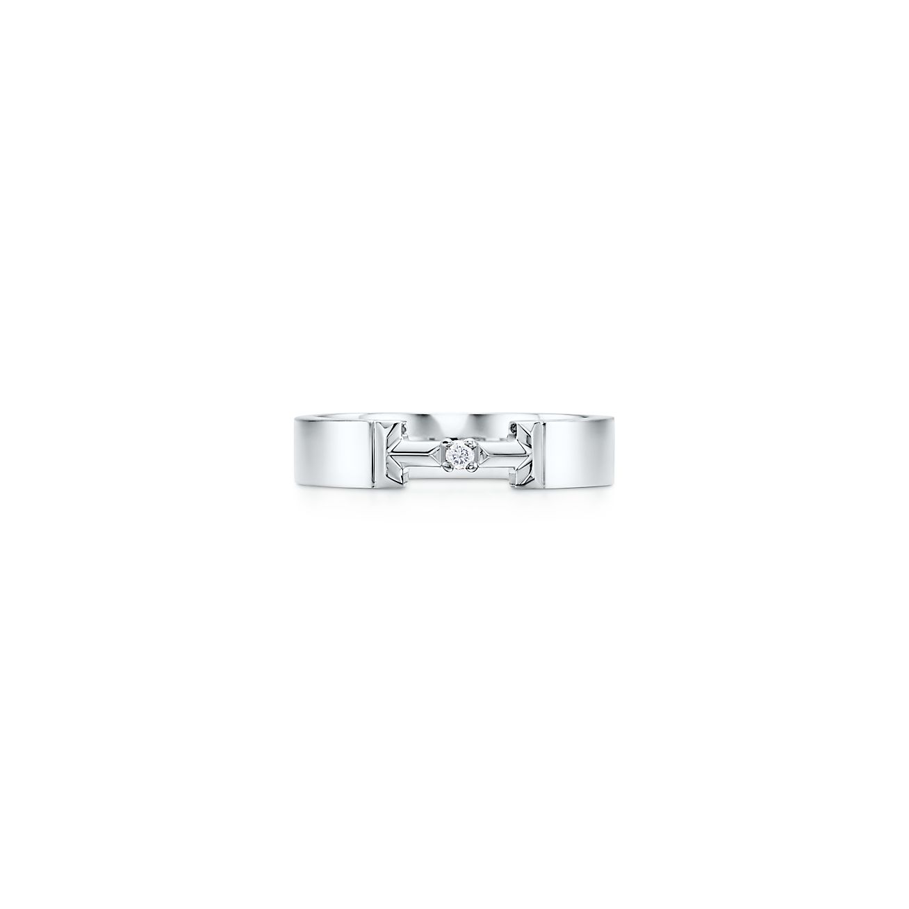 Tiffany T True diamond link ring in 18k 