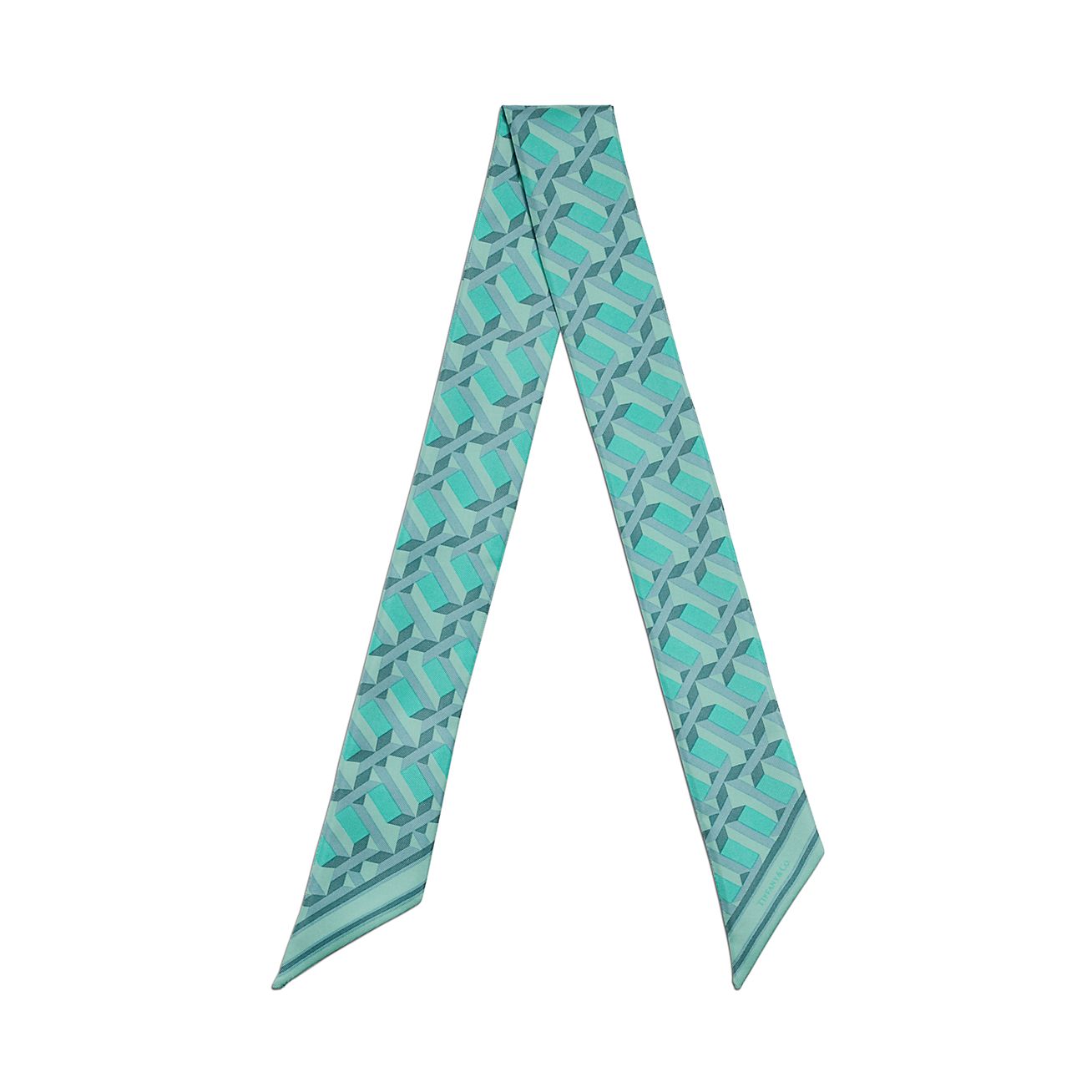 Tiffany T True Ribbon Scarf in Tiffany Blue Silk | Tiffany & Co. CA