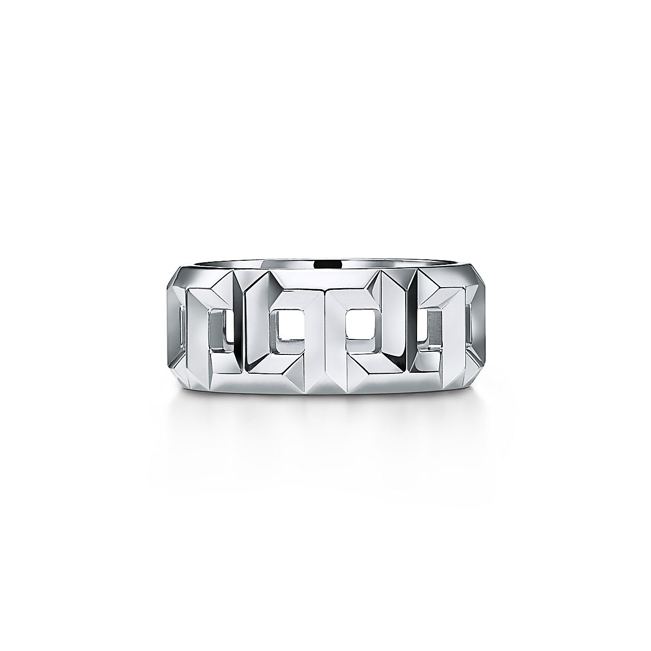 Op grote schaal Editor Onderzoek Tiffany T True Ring in White Gold, 8 mm Wide | Tiffany & Co.