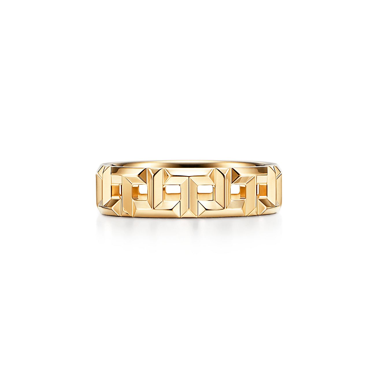 Niet essentieel Belastingen Beangstigend Tiffany T True wide ring in 18k gold, 5.5 mm wide. | Tiffany & Co.