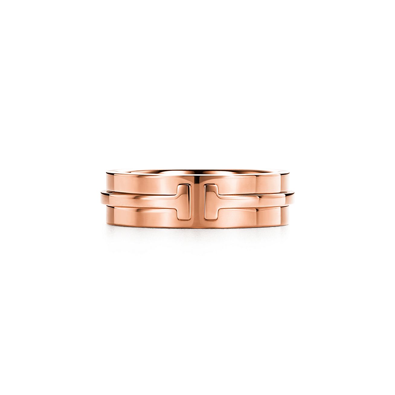 18K Rose Gold Tiffany T Two Ring 