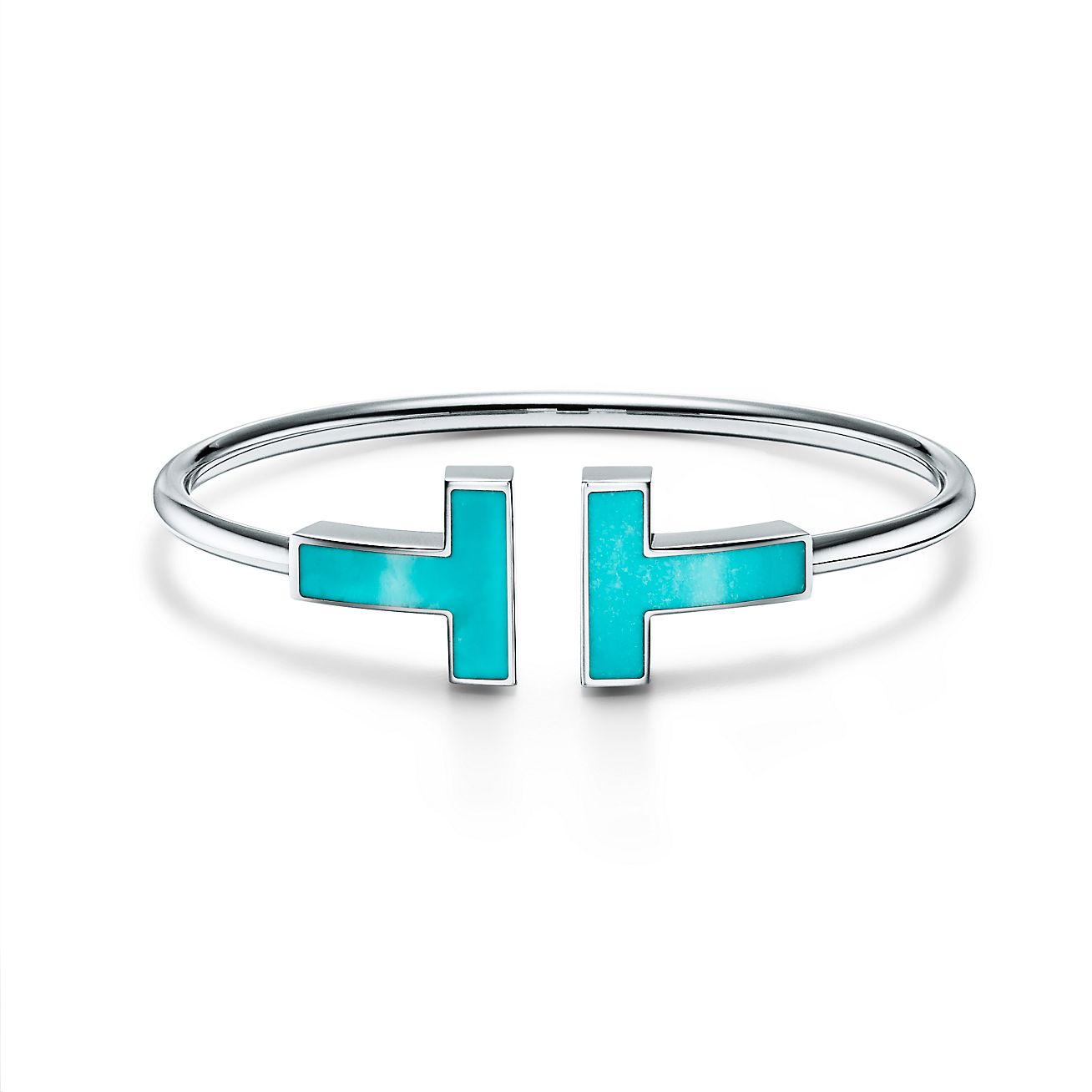 Tiffany T wide turquoise wire bracelet 