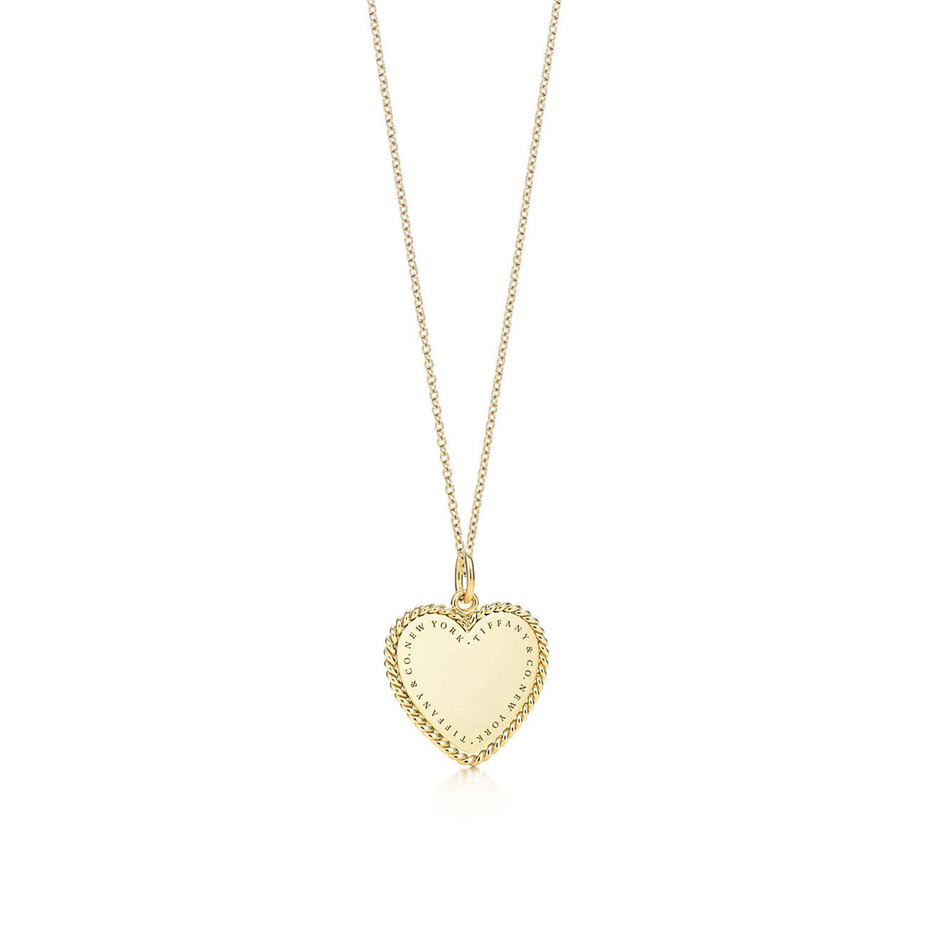 tiffany gold heart charm