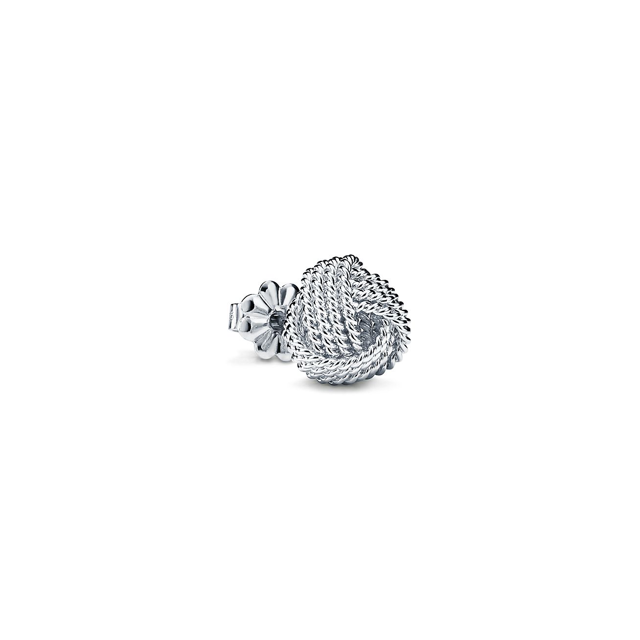 tiffany silver knot earrings