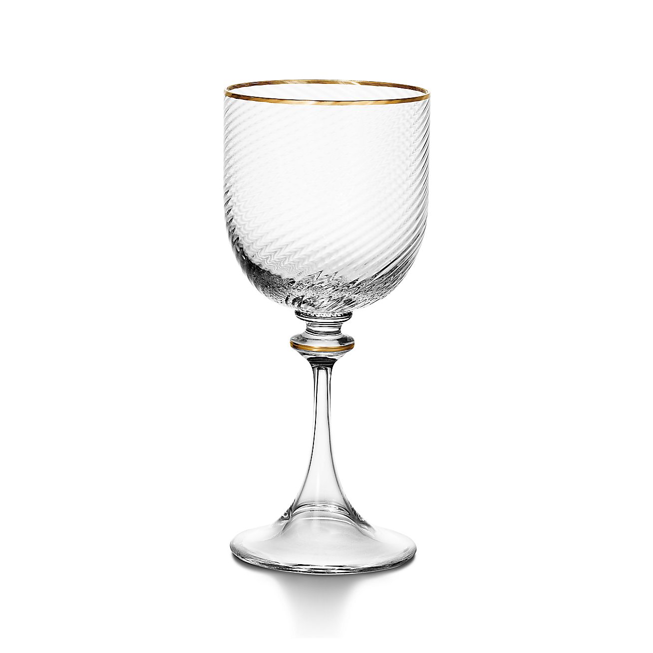 Gold Wine Glasses, Unique Wine Glasses, Ripple Wine Glass Set