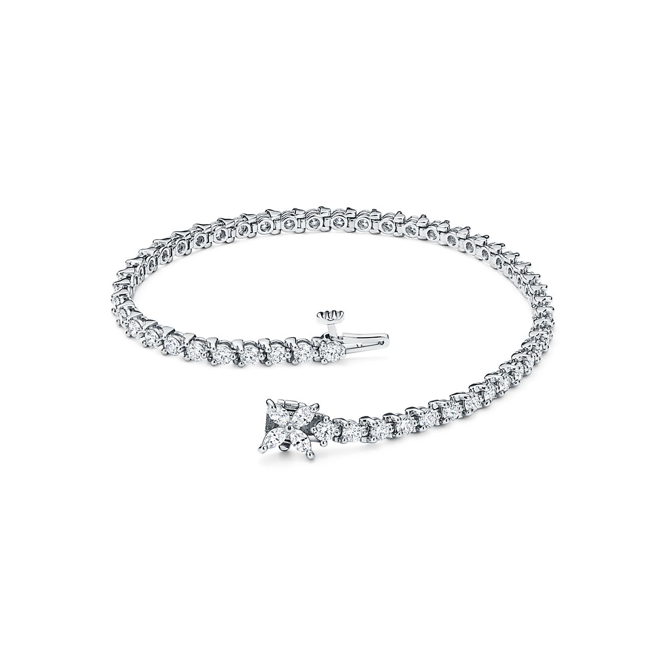 Tiffany Victoria® Tennis Bracelet in Platinum with Diamonds - Alternate shot 1 - Alternate shot 2 - Alternate shot 3 - Alternate shot 4