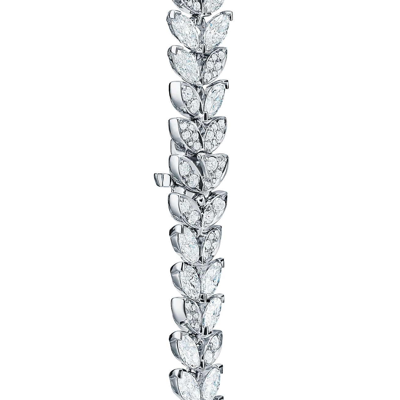 Tiffany Victoria® diamond vine necklace in platinum, 16". - Alternate shot 1 - Alternate shot 2
