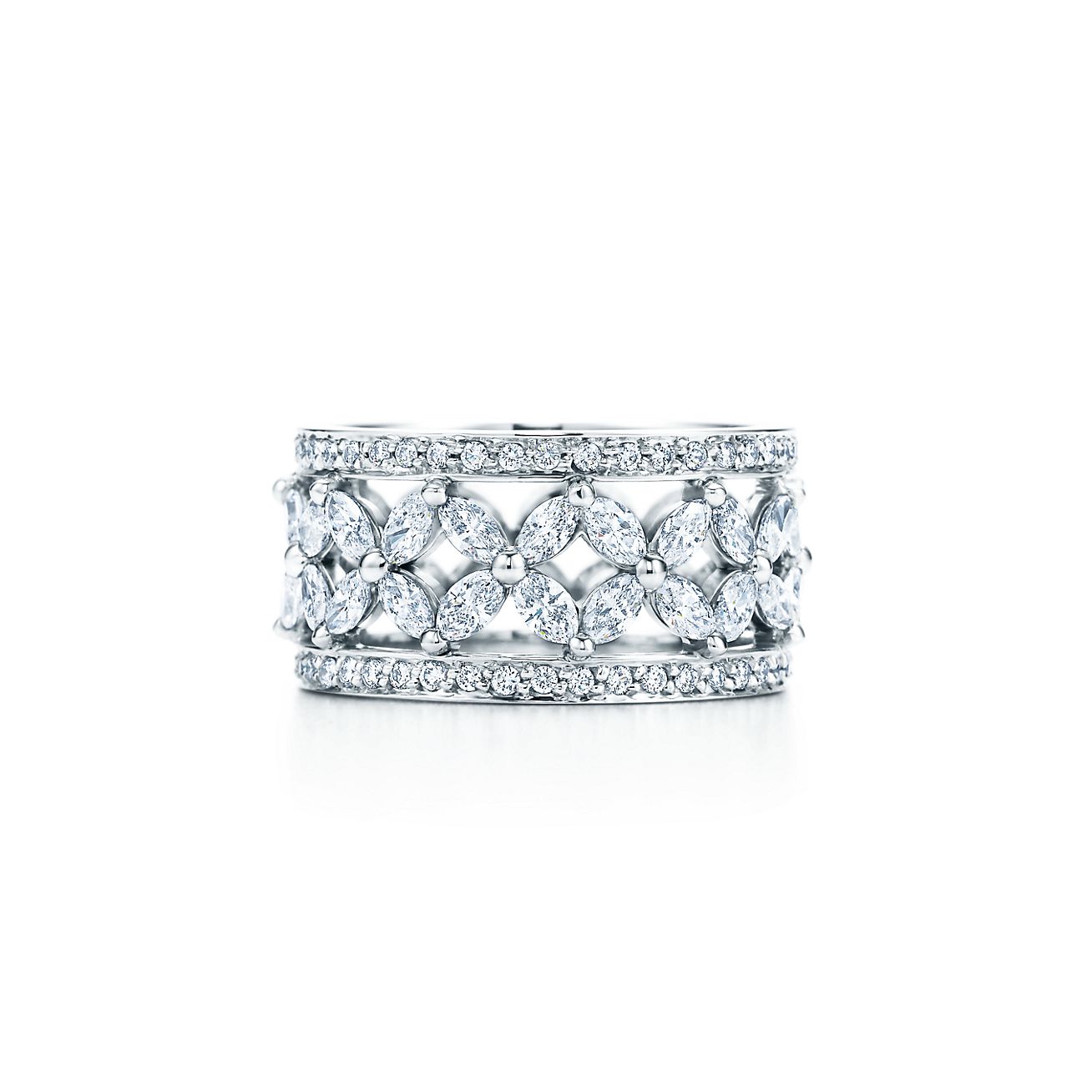 Tiffany Victoria® band ring in platinum 