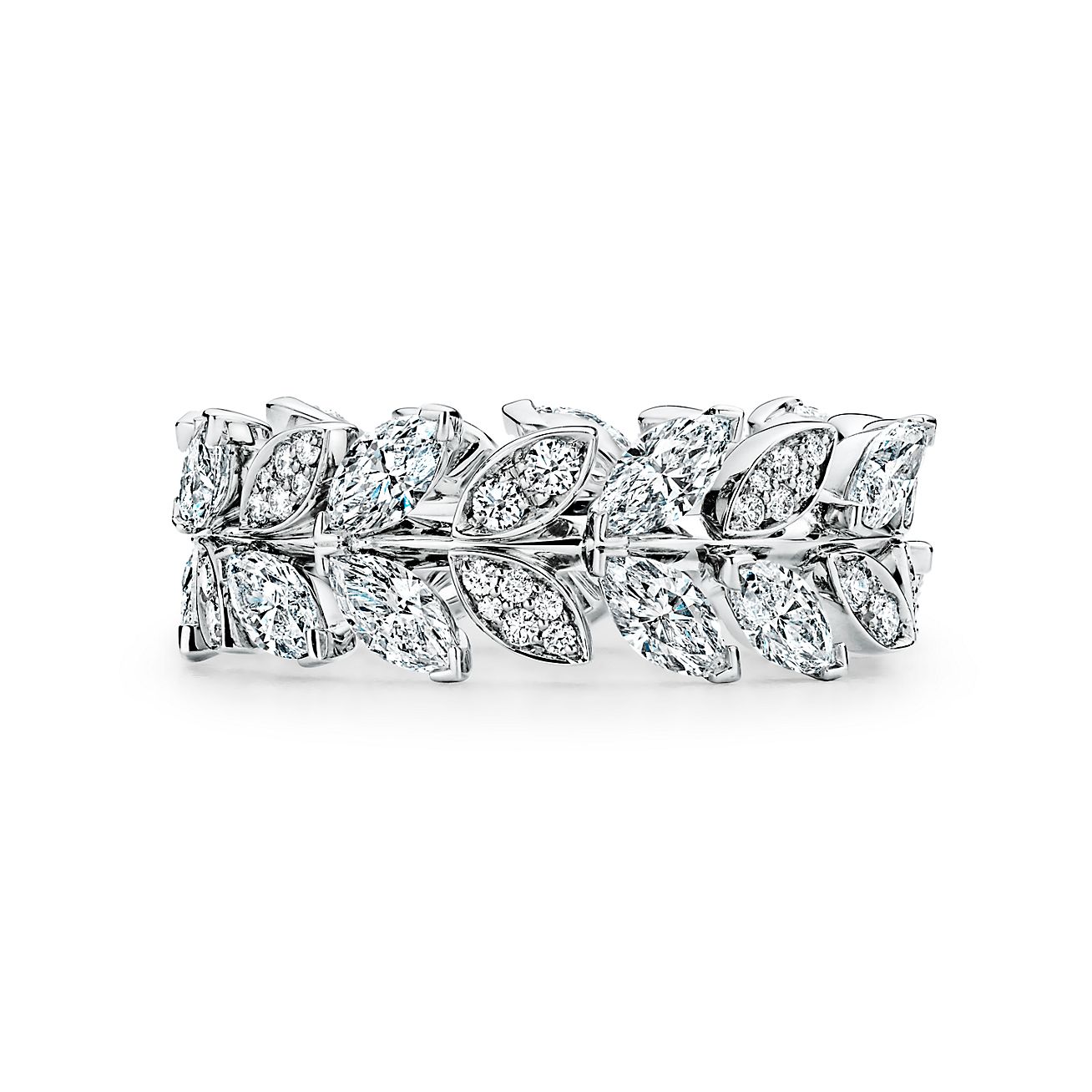 Diamond vine store band ring