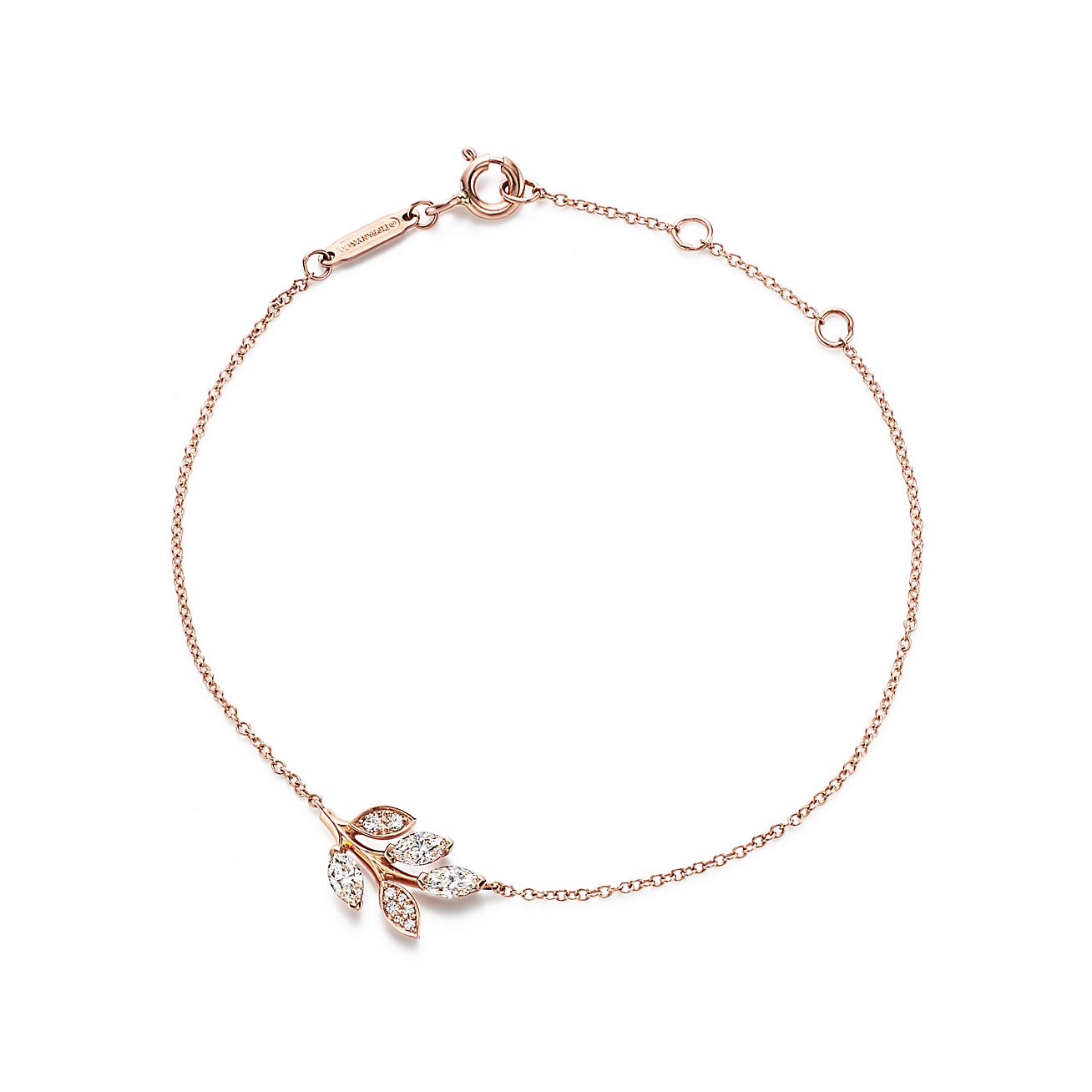 diamond vine bracelet in 18k rose gold 