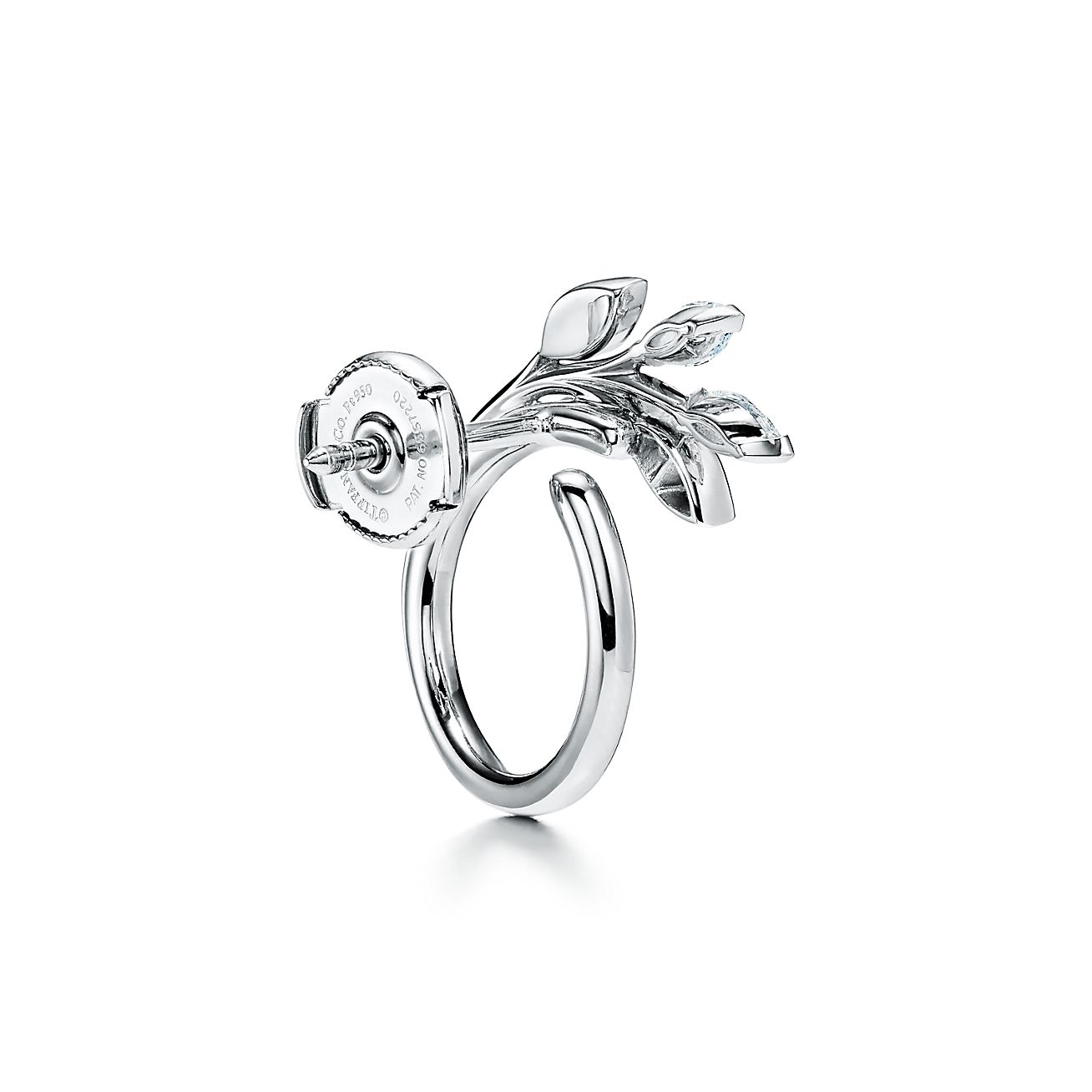 Tiffany Victoria® Diamond Vine Circle Earrings in Platinum