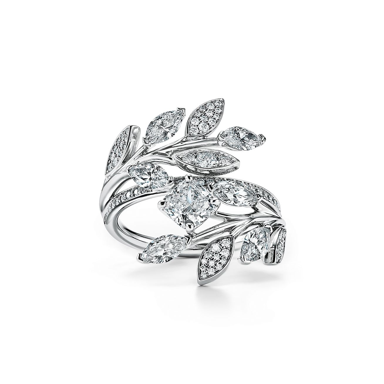 Tiffany Victoria® diamond vine ring in 