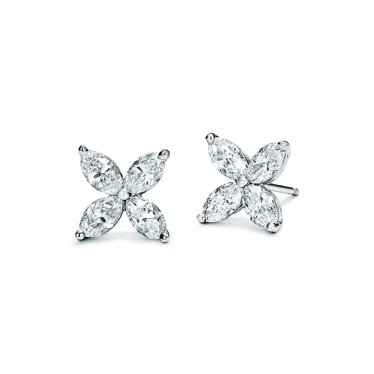 Tiffany Victoria™ earrings in platinum 