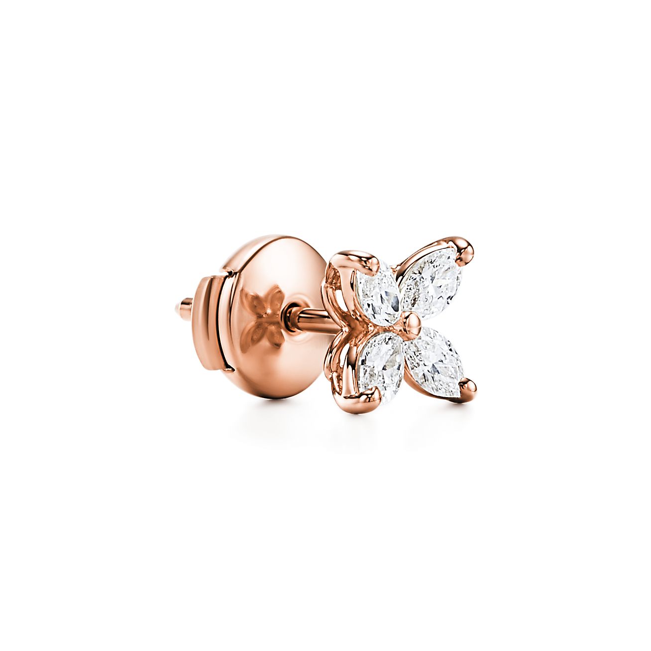 Tiffany rose deals gold diamond earrings