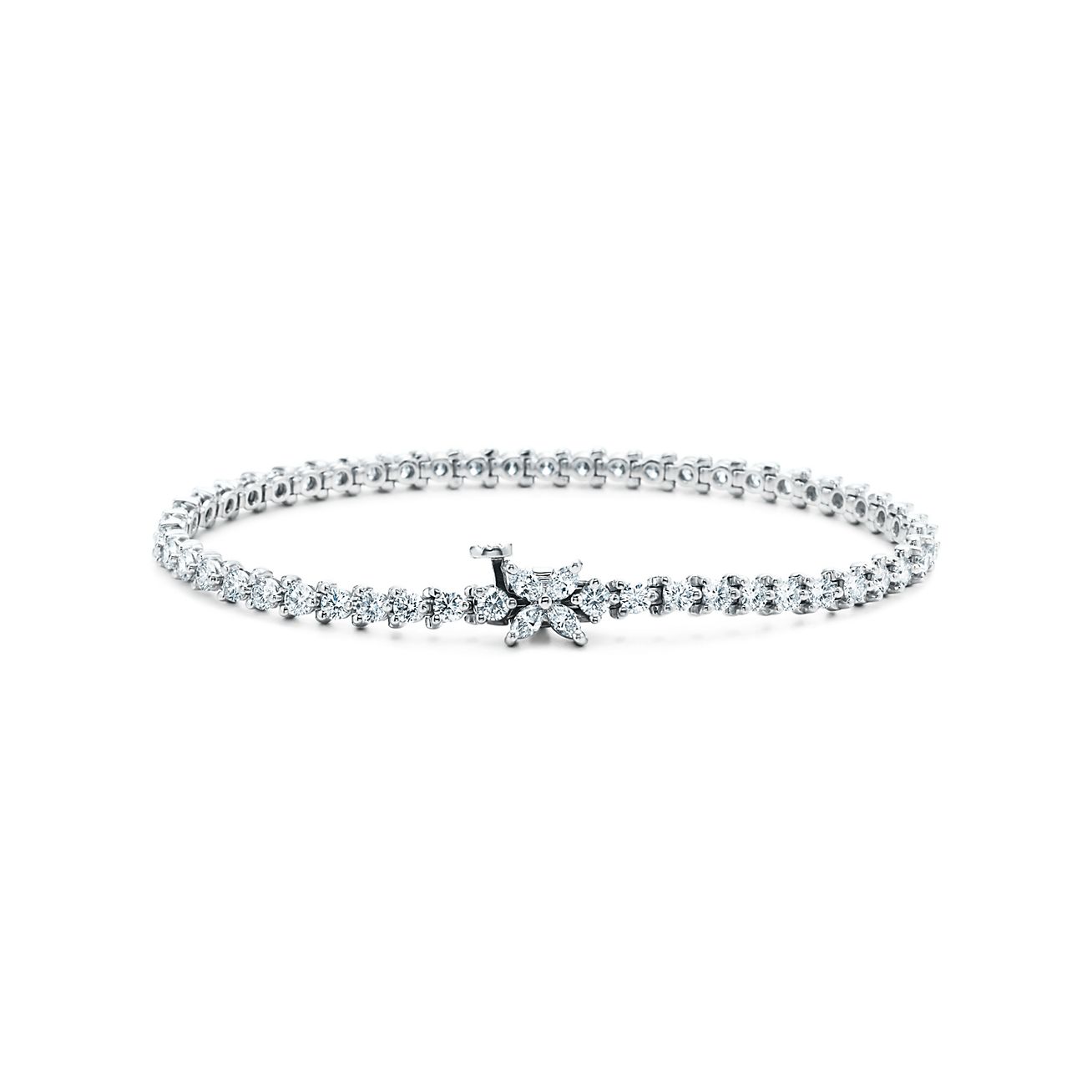 Buy Tiffany  Co Victoria Cluster Platinum Diamond Bracelet Online in  India  Etsy