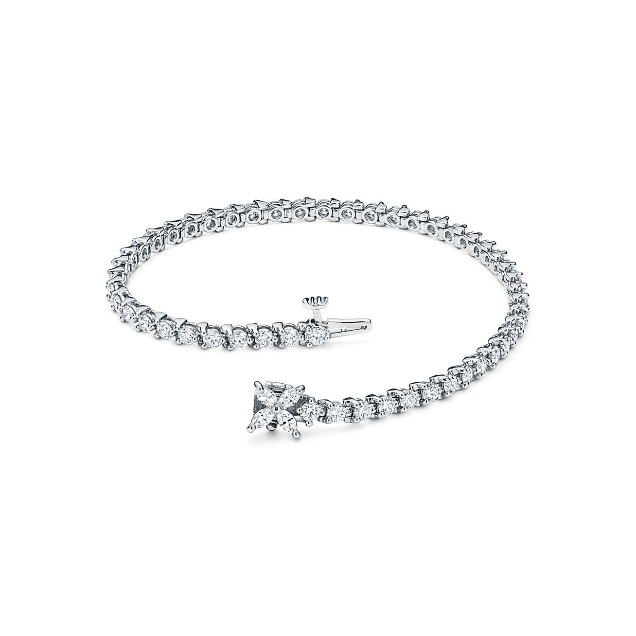 Tiffany Victoria Tennis Bracelet in Platinum with Diamonds  Tiffany  Co