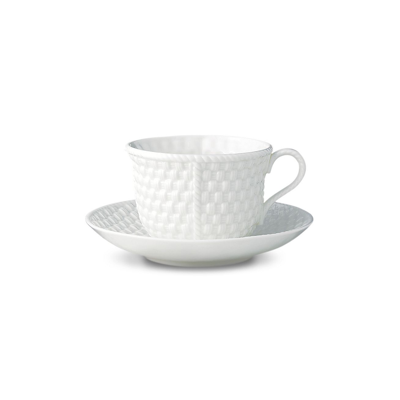 Tiffany Weave cup and saucer in fine 
