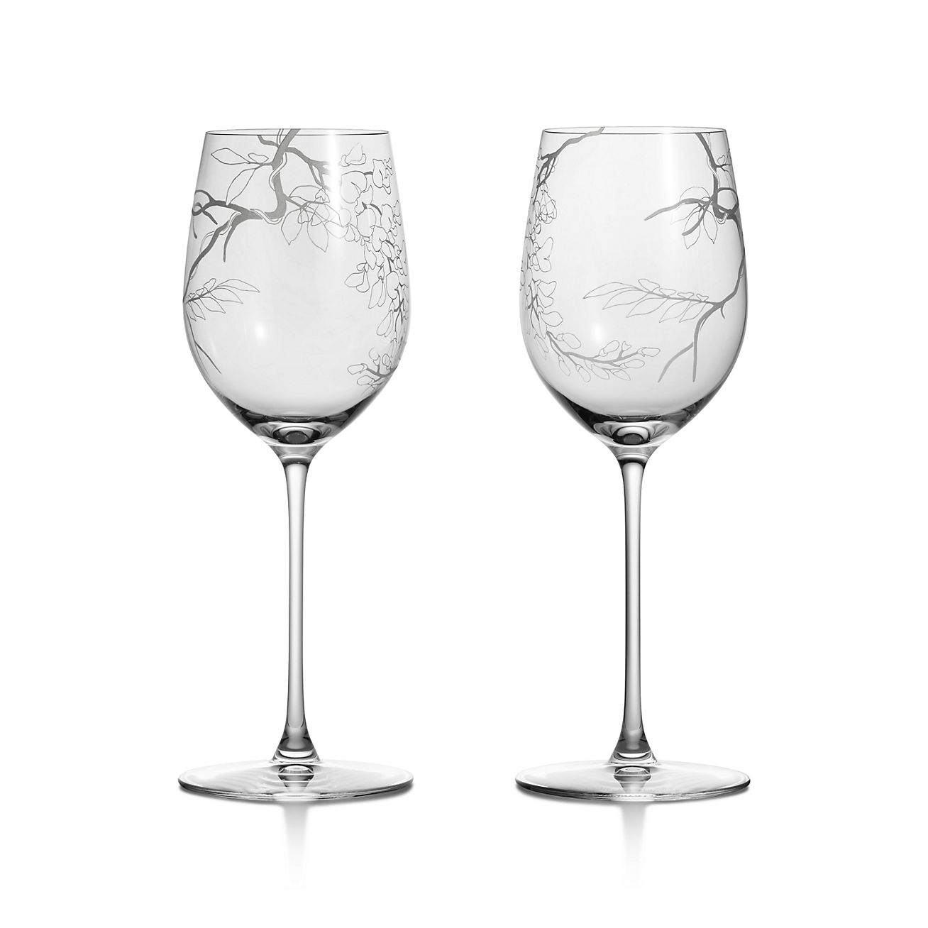 Tiffany store wine glasses