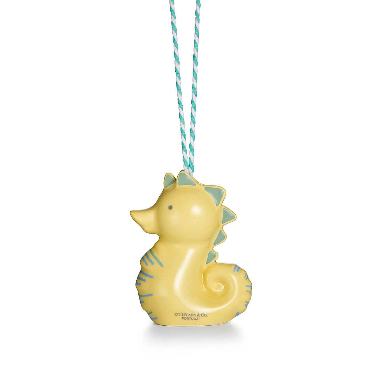 Tiny Tiffany Seahorse Ornament in Multicolored Earthenware - Alternate shot 1 - Alternate shot 2