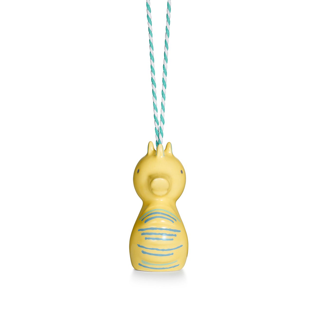 Tiny Tiffany Seahorse Ornament in Multicolored Earthenware