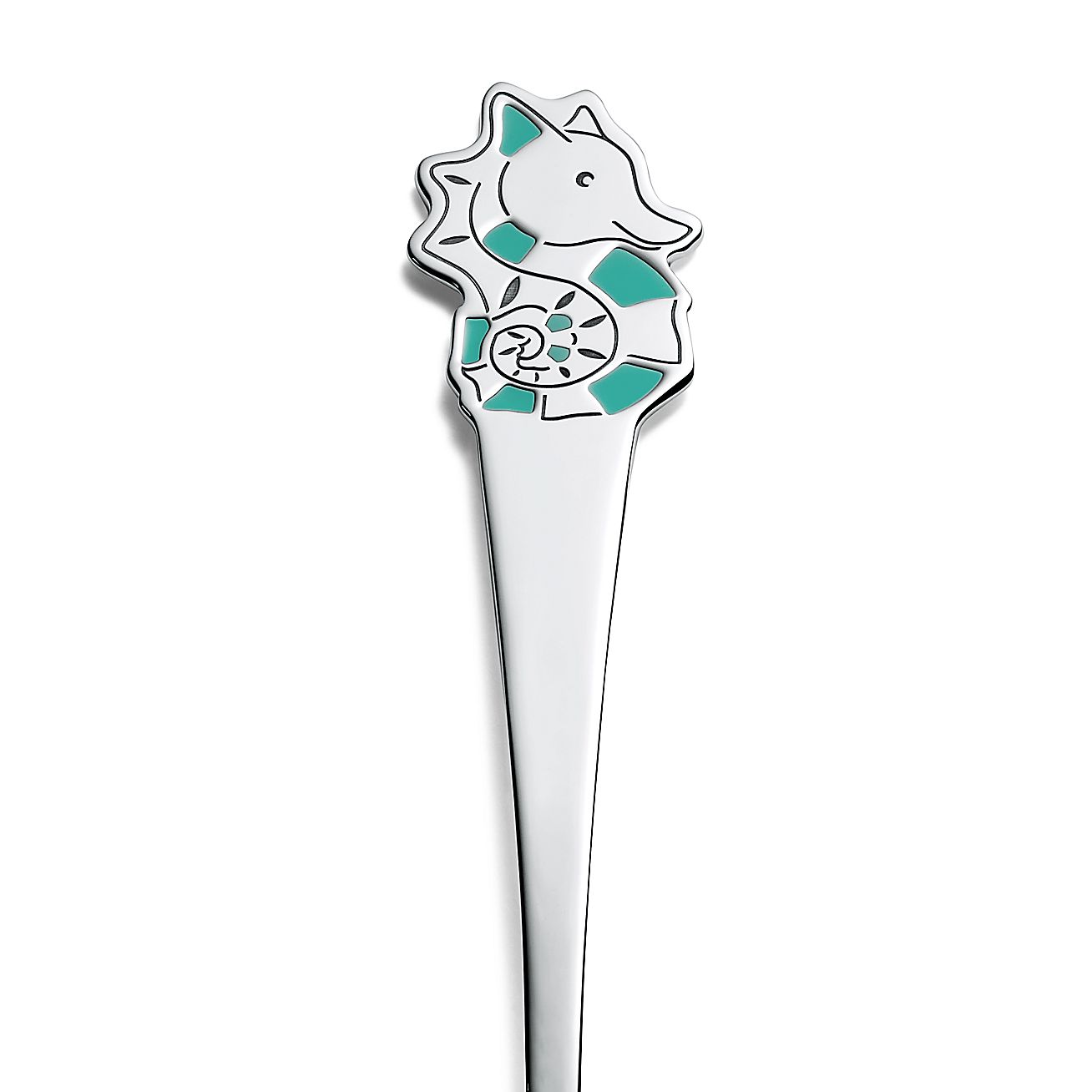 Tiny Tiffany Seahorse Baby Fork in Sterling Silver - Alternate shot 1